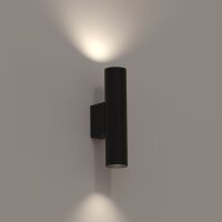 Wandlampe Treppe Flur Schwarz Up Down 2x GU10 R35 Metall