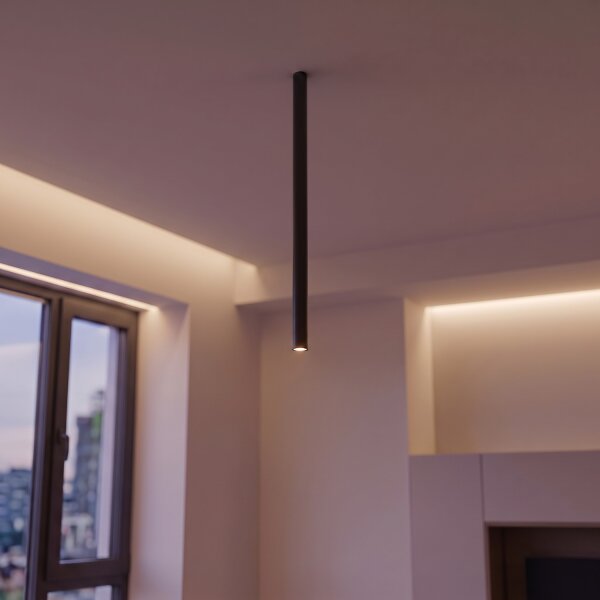 Deckenlampe Schwarz GU10 R35 Ø 4 cm schmal Aluminium Modern