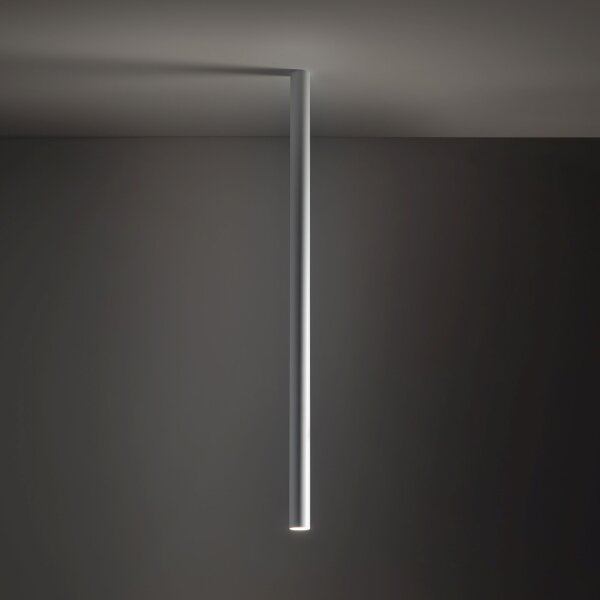 Deckenspot Weiß Ø 4 cm rund H: 90 cm GU10 R35 Aluminium