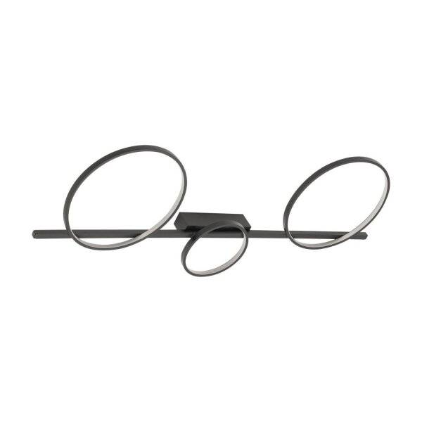 LED Deckenleuchte Schwarz 100 cm lang 4000 K 1200 lm