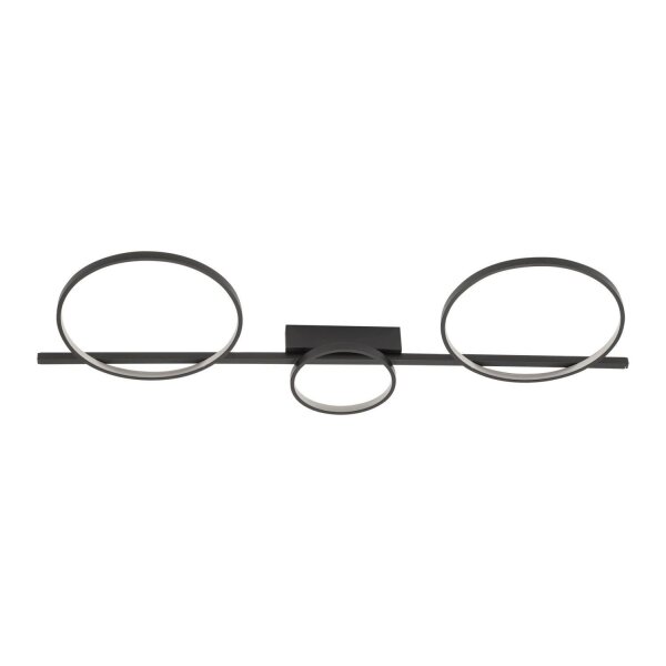 LED Deckenleuchte Schwarz 100 cm lang 4000 K 1200 lm
