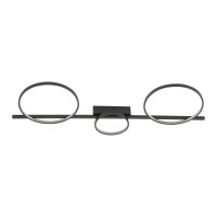 LED Deckenleuchte Schwarz 100 cm lang 4000 K 1200 lm