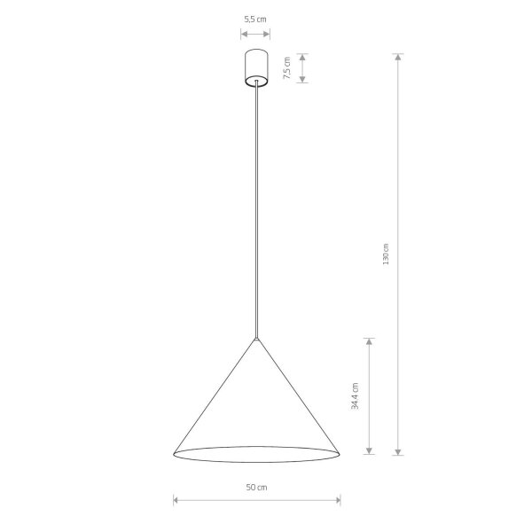 Hängelampe Hellgrau GU10 Ø 50 cm Metall Retro Design