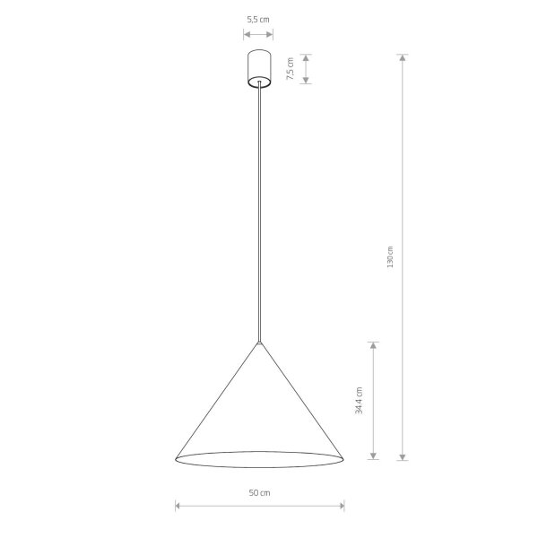 Hängelampe Hellgrau GU10 Ø 50 cm Metall Retro Design