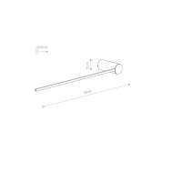LED Wandleuchte Schwarz Aluminium 4000 K 390 lm indirekt