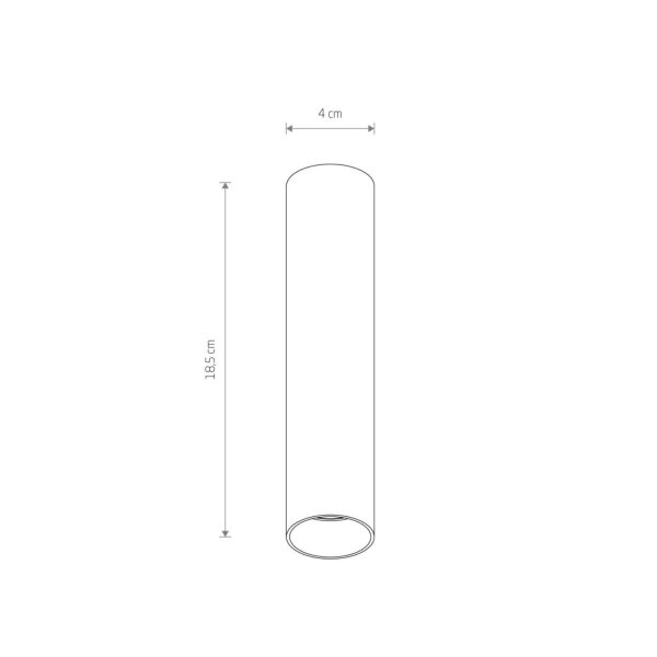 Deckenlampe GU10 R35 Ø 4 cm H: 18,5 cm Echt-Messing Metall
