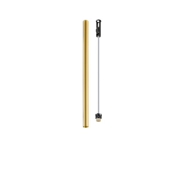 Deckenspot GU10 R35 Messing H: 75 cm 4 cm schmal