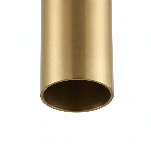 Deckenspot GU10 R35 Messing H: 75 cm 4 cm schmal