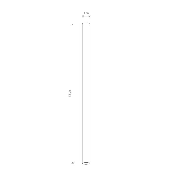 Deckenspot GU10 R35 Messing H: 75 cm 4 cm schmal