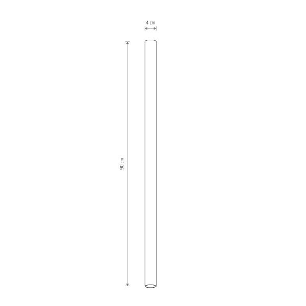 Deckenspot Metall H: 90 cm Ø 4 cm Hellgrau GU10 R35 Modern