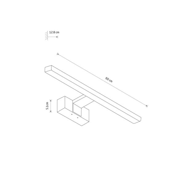 Spiegelleuchte LED Schwarz IP44 4000 K 900 lm neutralweiß