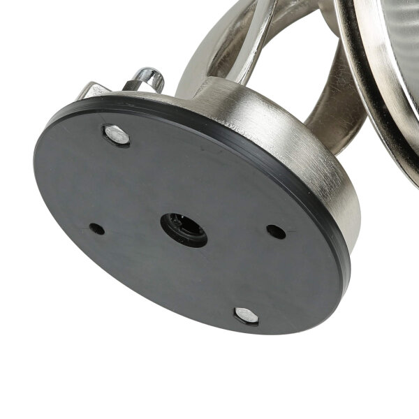 Wandlampe außen Riffelglas Messing in Nickel E27