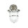Wandlampe außen Riffelglas Messing in Nickel E27