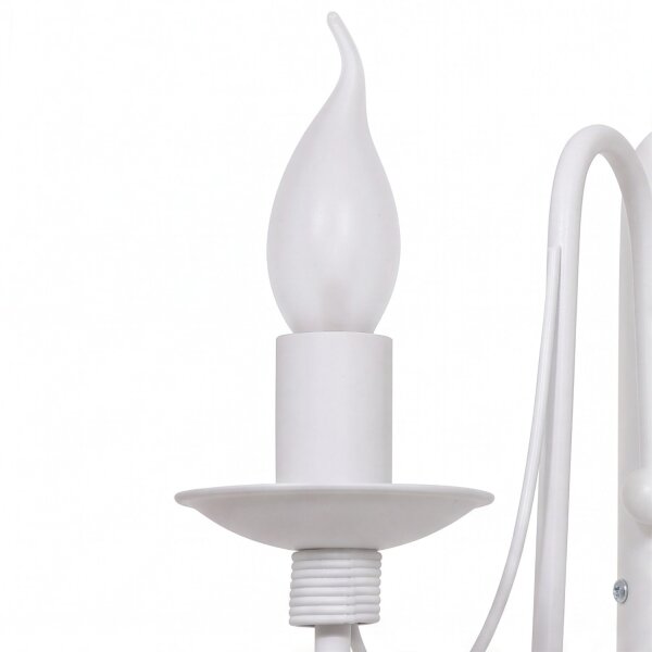 Wandleuchte Weiß Rustikal Lampe Wohnzimmer Flur