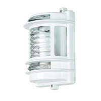Wandlampe au&szlig;en Wei&szlig; IP64 Messing Glas E27