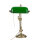 Bankerlampe Glas Messing massiv 47 cm