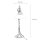 Schreibtischlampe Messing Glas 49 cm E27 Braun Weiß