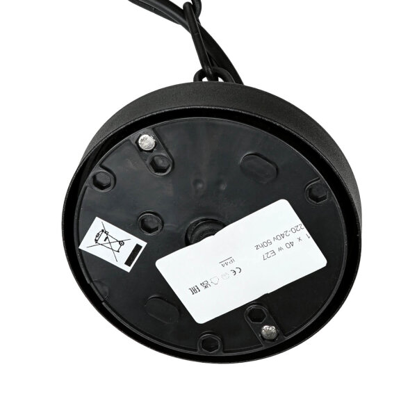 Außenleuchte IP44 E27 Schwarz Glas Edelstahl Maritim