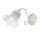 Wandlampe Shabby Chic Echt-Messing Glas floral