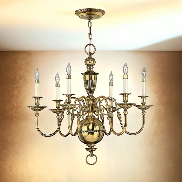 Messing Kronleuchter Wohnzimmer Barock opulent
