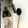 Wandlampe mit Stecker Kabel Holz Metall verstellbar