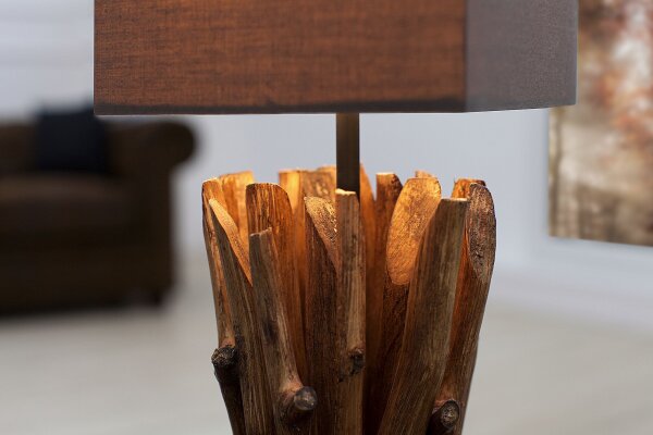 Lampe Modern Tisch Designerleuchte aus echtem Holz