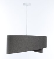 Pendelleuchte Stoff E27 &Oslash; 45 cm rund Grau Modern INGRAM