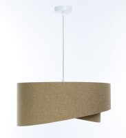 H&auml;ngelampe E27 Stoffschirm &Oslash; 40 cm in Beige...