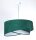 Pendelleuchte rund Ø 50 cm E27 Stoff Velours Optik Grün Weiß