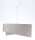 Hängelampe E27 Stoff rund Ø 50 cm Grau Gold Silber