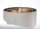Hängelampe E27 Stoff rund Ø 50 cm Grau Gold Silber