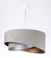 Runde Hängelampe E27 D: 50 cm Grau Gold Silber...