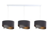 Pendelleuchte Stoff Velours Optik Modern 3-flammig E27