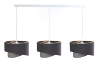 Pendelleuchte Stoff Velours Optik Modern 3-flammig E27