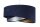 Hängelampe Stoffschirm rund D: 50 cm E27 Blau Gold Silber
