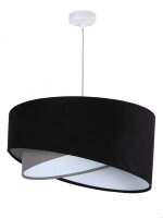 Hängelampe Schwarz Grau E27 rund Ø 50 cm...