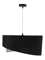 Hängelampe Schwarz Grau E27 rund Ø 50 cm...