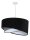 Hängelampe Schwarz Grau E27 rund Ø 50 cm Stoff Velours Optik