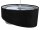Hängelampe Schwarz Grau E27 rund Ø 50 cm Stoff Velours Optik
