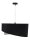 Pendelleuchte Schwarz Grau Gold E27 rund Ø 50 cm Stoff