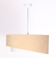 Hängeleuchte Stoff Beige Gold E27 rund Ø 50...