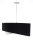 Pendelleuchte E27 rund D: 50 cm Stoff Schwarz Silber Weiß