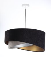 Hängeleuchte rund Ø 50 cm E27 Stoff Schwarz...