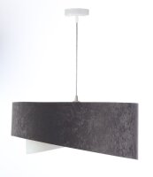 Pendelleuchte Stoff Dunkelgrau Gold E27 rund Ø 50 cm