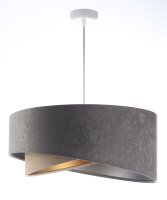 Pendelleuchte rund Ø 50 cm Grau Silber Beige Gold...
