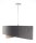 Pendelleuchte rund Ø 50 cm Grau Silber Beige Gold E27 Stoff