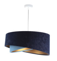 H&auml;ngeleuchte Stoff rund &Oslash; 50 cm Velours Optik Modern MARLON