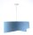 Pendelleuchte rund Ø 50 cm Weiß Blau Stoff Velours Optik E27