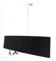 Pendelleuchte Schwarz Weiß rund D: 50 cm E27 Retro...