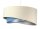 Hängelampe rund D: 50 cm Stoff Creme Blau Silber E27 Modern